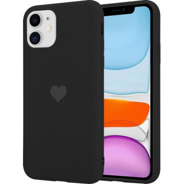 LOVE Silicone case iPhone 11 - zwart