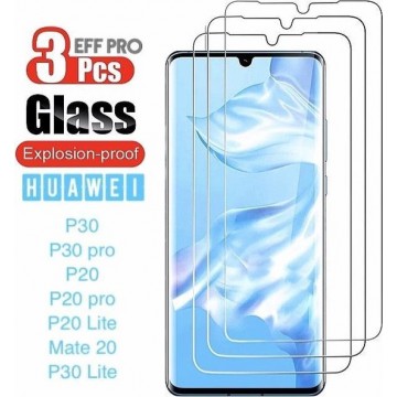 HUAWEI P20 pro  3Pcs Tempered Glass/ Screen protector Glas ( Extra voordelig ) - Eff Pro