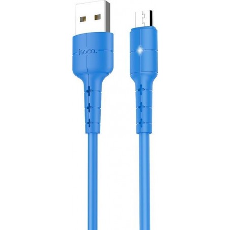 HOCO X30 Star USB naar Micro USB 2.0A kabel 1,2 meter blauw - voor Samsung Galaxy, Huawei, Xiaomi, etc.