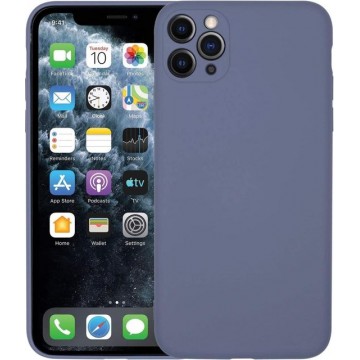 Siliconen hoesje met camera bescherming iPhone 11 Pro Max - lavendel grijs