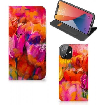 Hoesje met Tekst iPhone 12 | iPhone 12 Pro Smart Cover Tulips