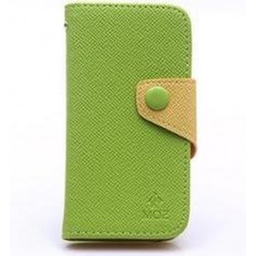 iPhone 5 & 5S wallet case MOZ etui Groen / Geel
