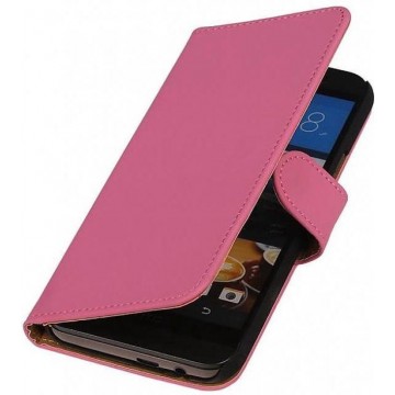 Bookstyle Wallet Case Hoesjes voor HTC One M9 Roze