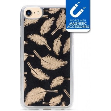 My Style Magneta Case for Apple iPhone 6/6S/7/8/SE (2020) Golden Feathers