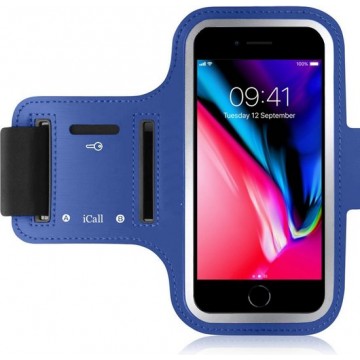 Sport Armband Sportband Hardlopen voor iPhone 8 / 7 / 6 / 6s / 5 / 5s / SE / 5c / Samsung Galaxy A5 (2017) - Blauw