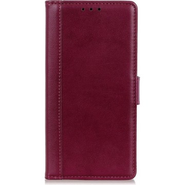 Shop4 - Samsung Galaxy A51 Hoesje - Wallet Case Grain Rood