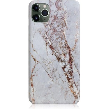 Apple iPhone 12 Pro MAX Backcover - Goud / Brons - Marmer Hard case