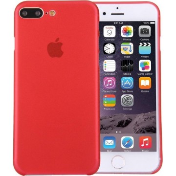 Voor iPhone 8 Plus & 7 Plus Ultradunne Superlight transparante PP beschermhoes (rood)