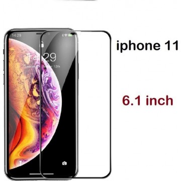 iPhone 11 glass  bescherming 6D Screen protecto gehard glas volledige cover zwart