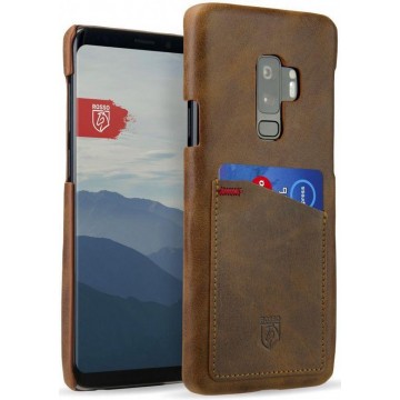 Rosso Select Samsung Galaxy S9 Plus Hoesje Echt Leer Back Cover Bruin