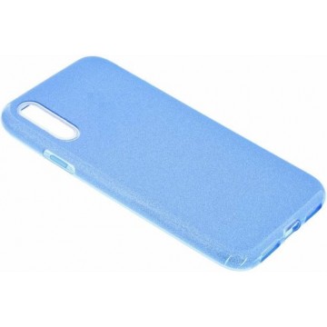 Samsung Galaxy A7 (2018) Blauw Glitter TPU Back Cover Hoesje