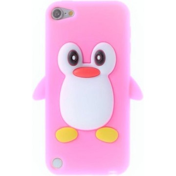 Hoesje Ipod Touch 5 / 6 / 7 (2019) - Lichtroze Roze pinguin hoesje - Meisje