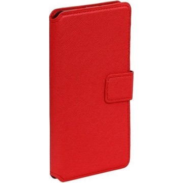 Rood Samsung Galaxy J7 TPU wallet case booktype hoesje HM Book
