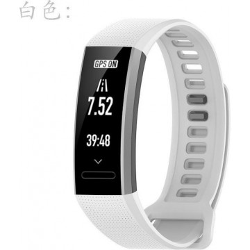 Let op type!! Voor Huawei Band 2 Pro / Band 2 / ERS-B19 / ERS-B29 Sports Bracelet Siliconen band (Wit)