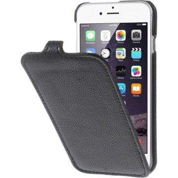 Shop4 - iPhone 8 Plus Hoesje - Flip Case Lychee Zwart