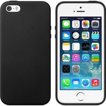 Siliconen case, cover, hoesje voor iPhone 5/5S/SE - Zwart