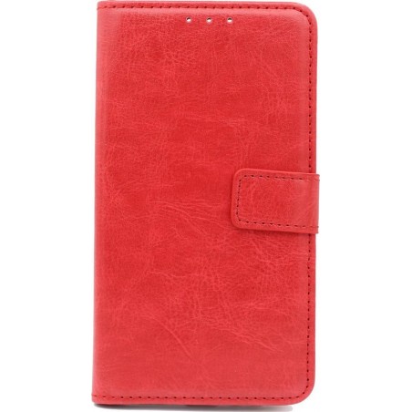 Samsung Galaxy A20e Hoesje - Portemonnee Book Case - Kaarthouder & Magneetlipje - Rood