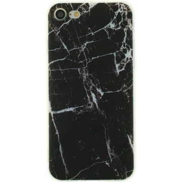 GadgetBay Marmer TPU hoesje case iPhone 7 8 - Marble - Zwart