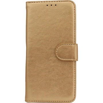 Samsung Galaxy J4 Plus Hoesje - Hoge Kwaliteit Portemonnee Book Case - Goud