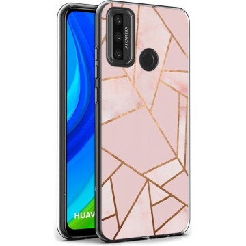 iMoshion Design voor de Huawei P Smart (2020) hoesje - Grafisch Koper - Roze / Goud