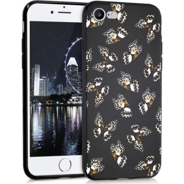 iMoshion Design voor de iPhone SE (2020) / 8 / 7 hoesje - Vlinders - Zwart / Wit