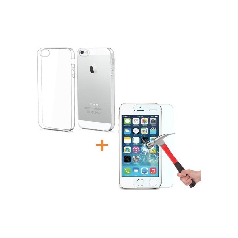 Grafiek Koken Klaar Transparante Silicone hoesje iPhone 5 5S SE met tempered glas  screenprotector - TelefoonaccessoiresTelefoonhoesjes - telefoonshop.net 35%  Korting!