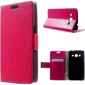 Magnetic Wallet hoesje Samsung Core Prime SM-G360 roze