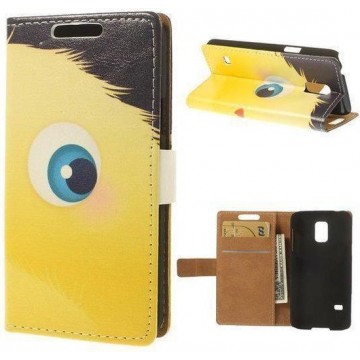 Yellow Cartoon wallet hoesje Samsung Galaxy S5 mini