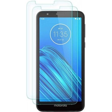 2 Stuks Screenprotector Tempered Glass Glazen Gehard Screen Protector 2.5D 9H (0.3mm) - Motorola Moto E6 Play