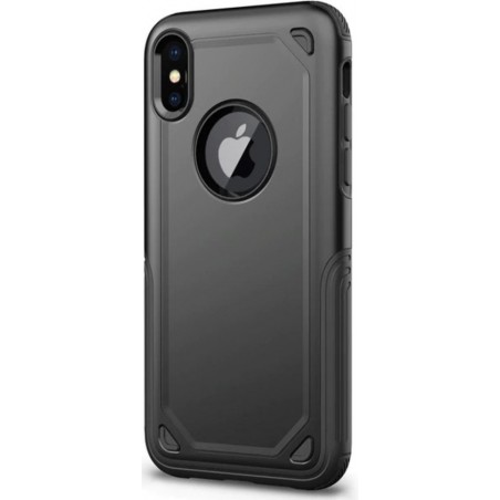 Apple iPhone X - iPhone XS Backcover - Zwart - Shockproof Armor