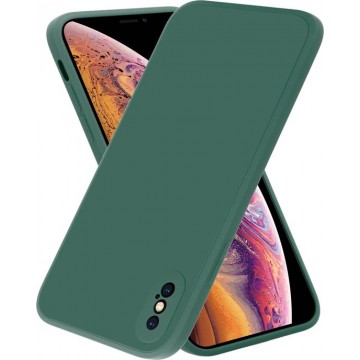 iPhone X / Xs vierkante silicone case - donkergroen