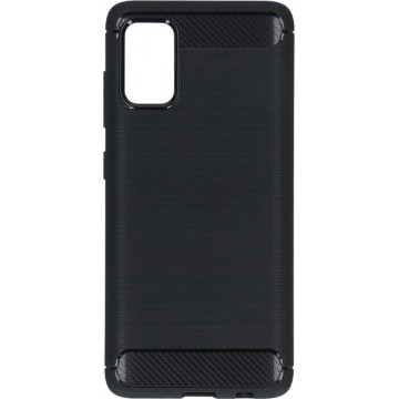 Brushed Backcover Samsung Galaxy A41 hoesje - Zwart