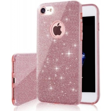 Luxueuze Glitter Hoesje - iPhone 6 6S - Roze - Bling Bling cover - TPU case