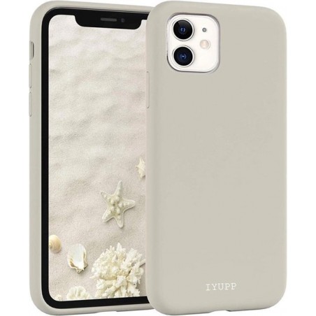 IYUPP iPhone 12 mini Siliconen Hoesje Grijs - Full Body - Premium