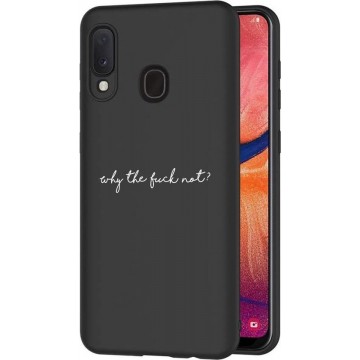 iMoshion Design voor de Samsung Galaxy A20e hoesje - Why The Fuck Not - Zwart
