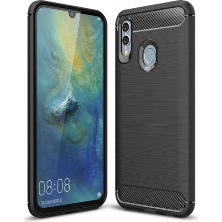 Huawei P Smart (2019) Geborsteld TPU Hoesje Zwart