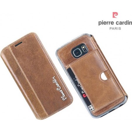 Pierre Cardin Book Case Samsung Galaxy S6 Edge - Bruin