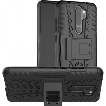 Xiaomi Redmi Note 8 Pro Robuust Hybride Zwart Cover Case Hoesje