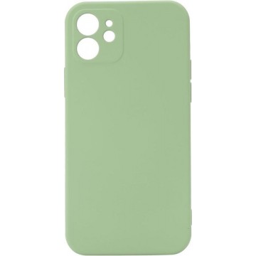 Shop4 - iPhone 12 mini Hoesje - Back Case Mat Groen