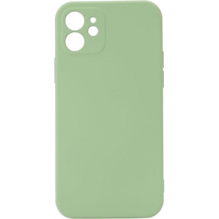 Shop4 - iPhone 12 mini Hoesje - Back Case Mat Groen