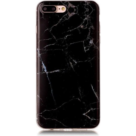 Apple iPhone 7 / 8 Plus TPU Hoesje Marmer Zwart