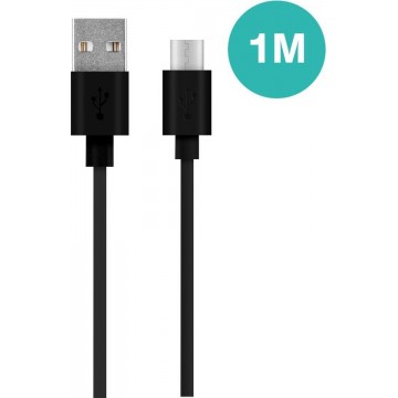 2 Stuks Sinji Micro-USB Oplaad en Data kabel – 1.8A Snellaad - 1 Meter - Zwart
