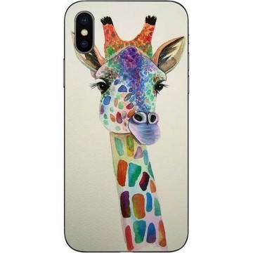 GadgetBay Giraffe Tekening TPU hoesje iPhone XS Max - Giraffe Case Art