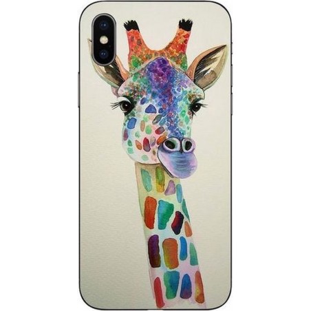 GadgetBay Giraffe Tekening TPU hoesje iPhone XS Max - Giraffe Case Art