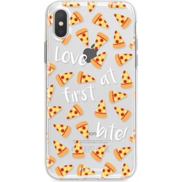 FOONCASE iPhone X hoesje TPU Soft Case - Back Cover - Pizza / Food