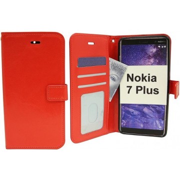 Nokia 7 Plus - Bookcase Rood - portemonee hoesje