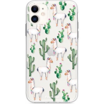 FOONCASE iPhone 11 hoesje TPU Soft Case - Back Cover - Alpaca / Lama