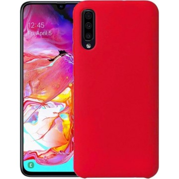 Samsung Galaxy A50 Hoesje Siliconen Hoes Back Cover Case - Rood