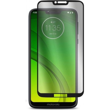 Motorola Moto G7 Power - Full Cover Screenprotector - Gehard Glas - Zwart