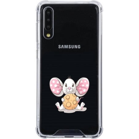 Samsung Galaxy A50 / A50S / A30S Transparant siliconen hoesje (Schattig muisje)